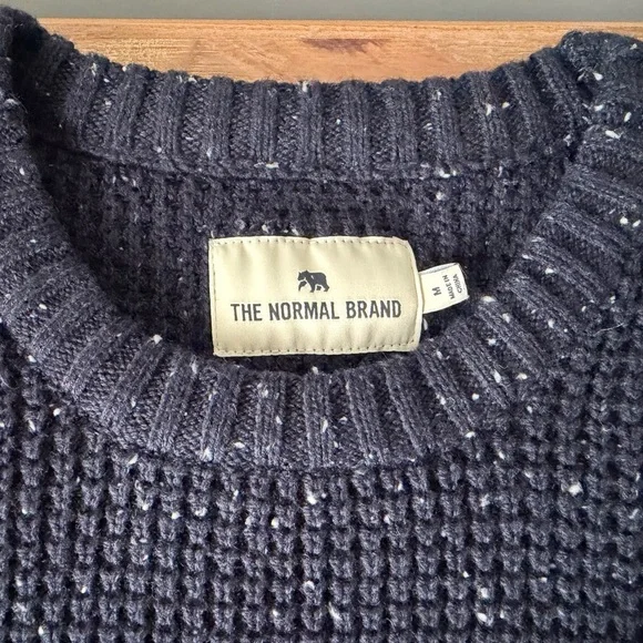 NWOT The Normal Brand Seawool Nep Crew Navy. Size M. Never worn. - Picture 6 of 10